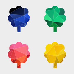 tree icon abstract triangle vector image