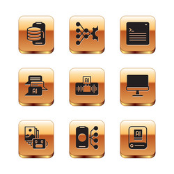 set cloud technology data transfer artificial vector image