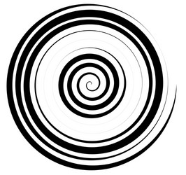 Spiral twirl abstract element with radial style vector