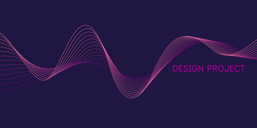 wavy wriggling lines on a dark background vector image