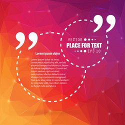 abstract concept empty speech square quote vector image