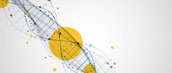 abstract dna background with plexus effect vector image