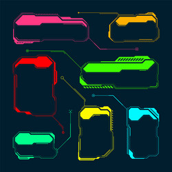 futuristic hud or ui elements sci-fi user vector image