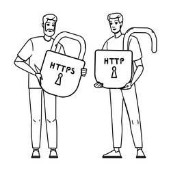 secure https http vector image