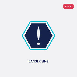 two color danger sing icon from airport terminal vector