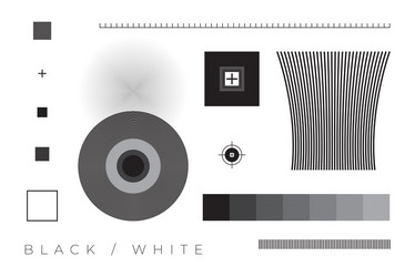 abstract geometric shapes and objects collection vector image