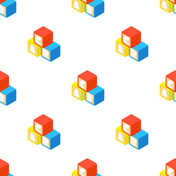 alphabet cubes with letters pattern seamless vector image