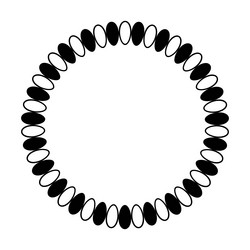 circle frame round border design shape icon vector image