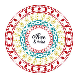 decorative boho pattern background vector image