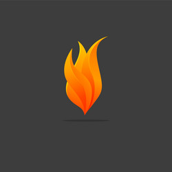 Fire logo template icon element Royalty Free Vector Image