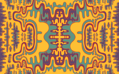Psychedelic Tribal Mandala Vector Image