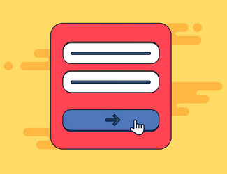 web template of computer login form vector image