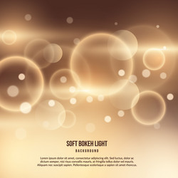 Abstract gold background with bokeh effect vector