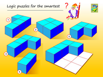logic puzzle game for smartest need to find which vector image