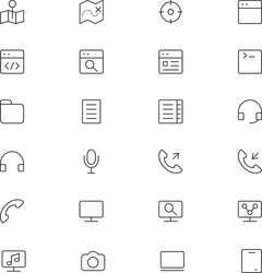 User Interface Icon Set vector image