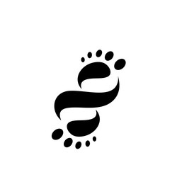 Abstract foot logo icon Royalty Free Vector Image