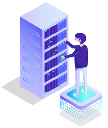 administrator support database symbol web vector image