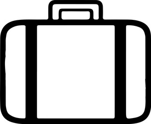 Baggage icon on white background Royalty Free Vector Image