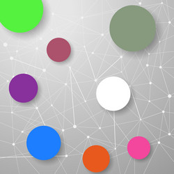 modern connection modeling background with circles vector image