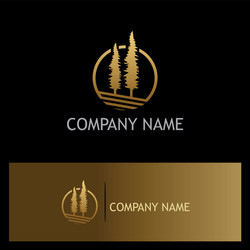 Pine tree mountain logo Royalty Free Vector Image