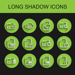 set line folder and lock eps file document vector image