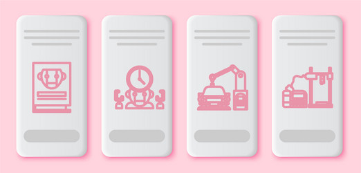 set line user manual robot and digital time vector image