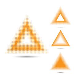 set of abstract halftone design elements vector image