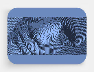 an mans face created from small cubes anonymous vector image
