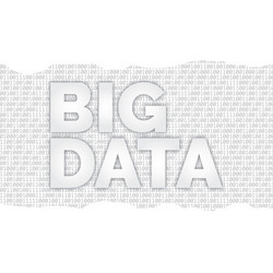 backdrop and binary code the words big data vector image