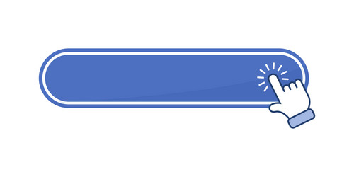 click here empty banner icon in flat style vector image