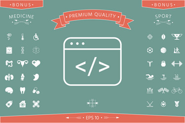 code editor icon vector image