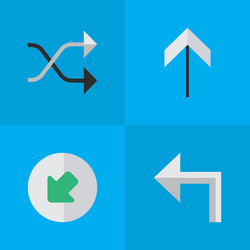 set of simple indicator icons vector image