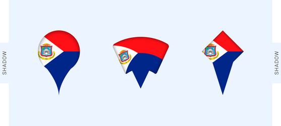 sint maarten map markers set perfect for projects vector image
