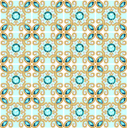 background seamless with pattern and gems vector image