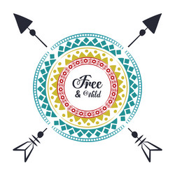 decorative boho pattern background vector image