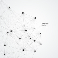 abstract molecule with dots and lines vector image