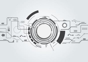 abstract technological background with various vector image