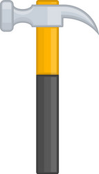 Carpenter hammer in flat style vector