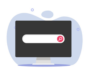computer search engine web site icon graphic vector image