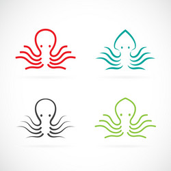 Octopus tentacles curl and intertwined hand drawn Vector Image