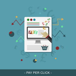 pay per click web design vector image