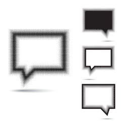 Set of abstract halftone design elements vector