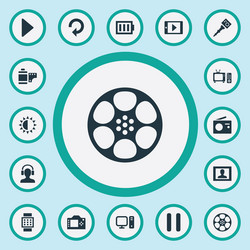 set of simple icons element vector image