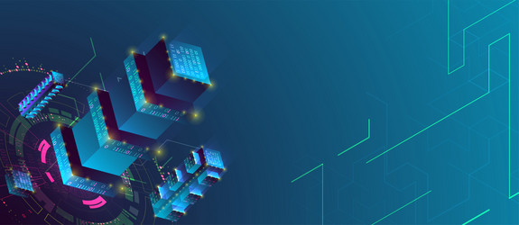 smart city isometric big data concept database vector image