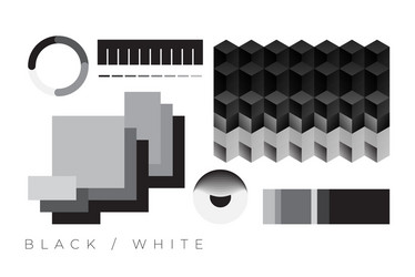 abstract geometric shapes and objects collection vector image