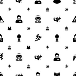 man icons pattern seamless included editable vector image