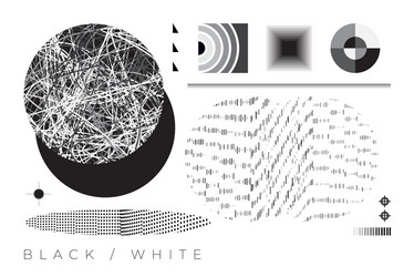 abstract geometric shapes and objects collection vector image