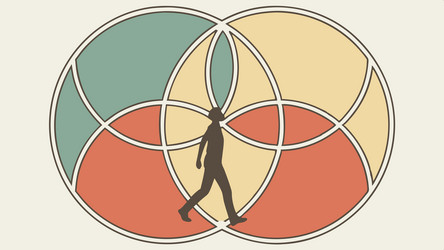 abstract human connection and interaction design vector image