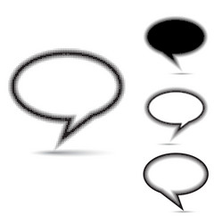 set of abstract halftone design elements vector image