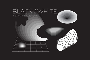 abstract geometric shapes and objects collection vector image
